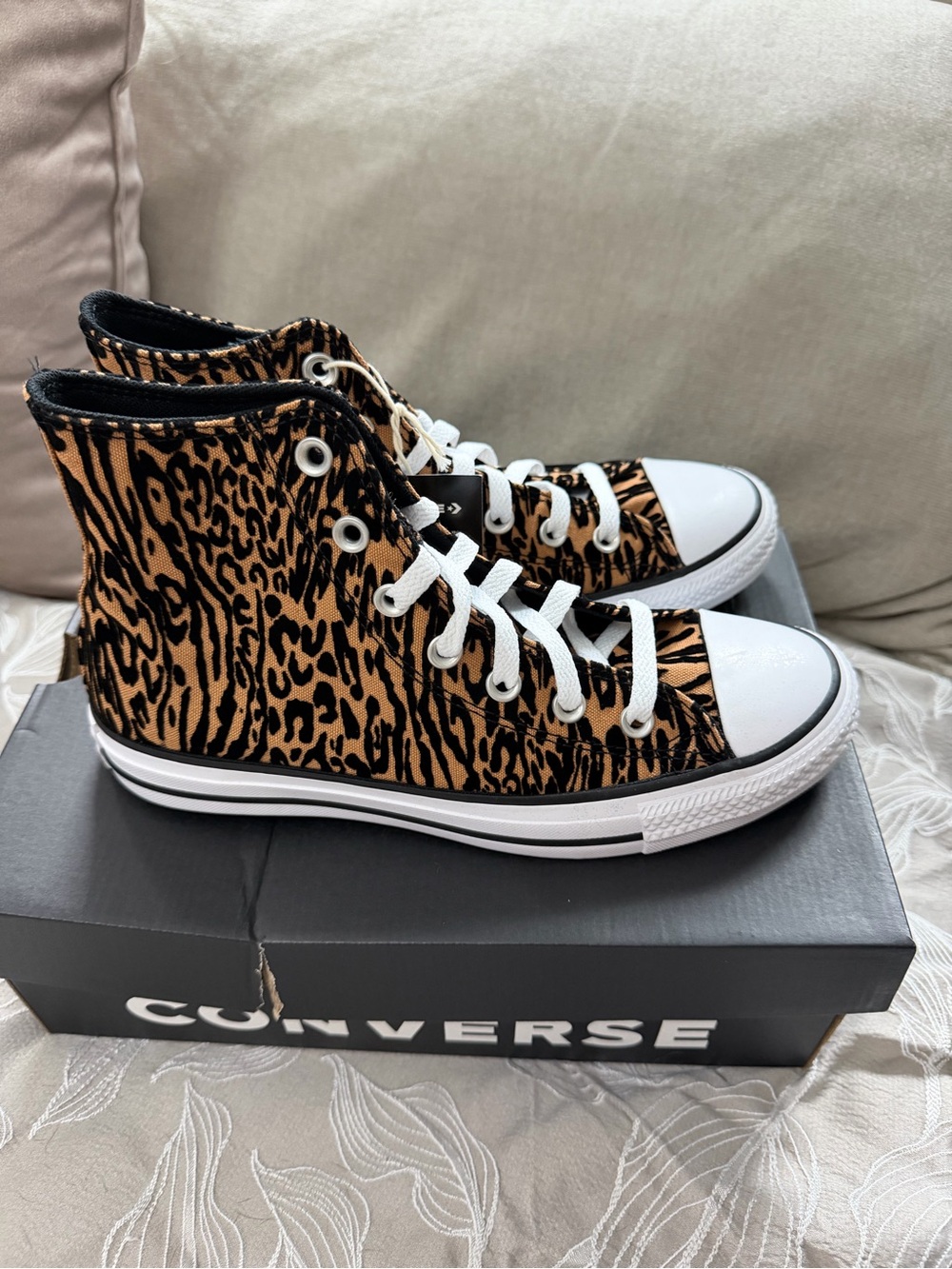 Brand New Converse High Top Sneakers - Leopard Print